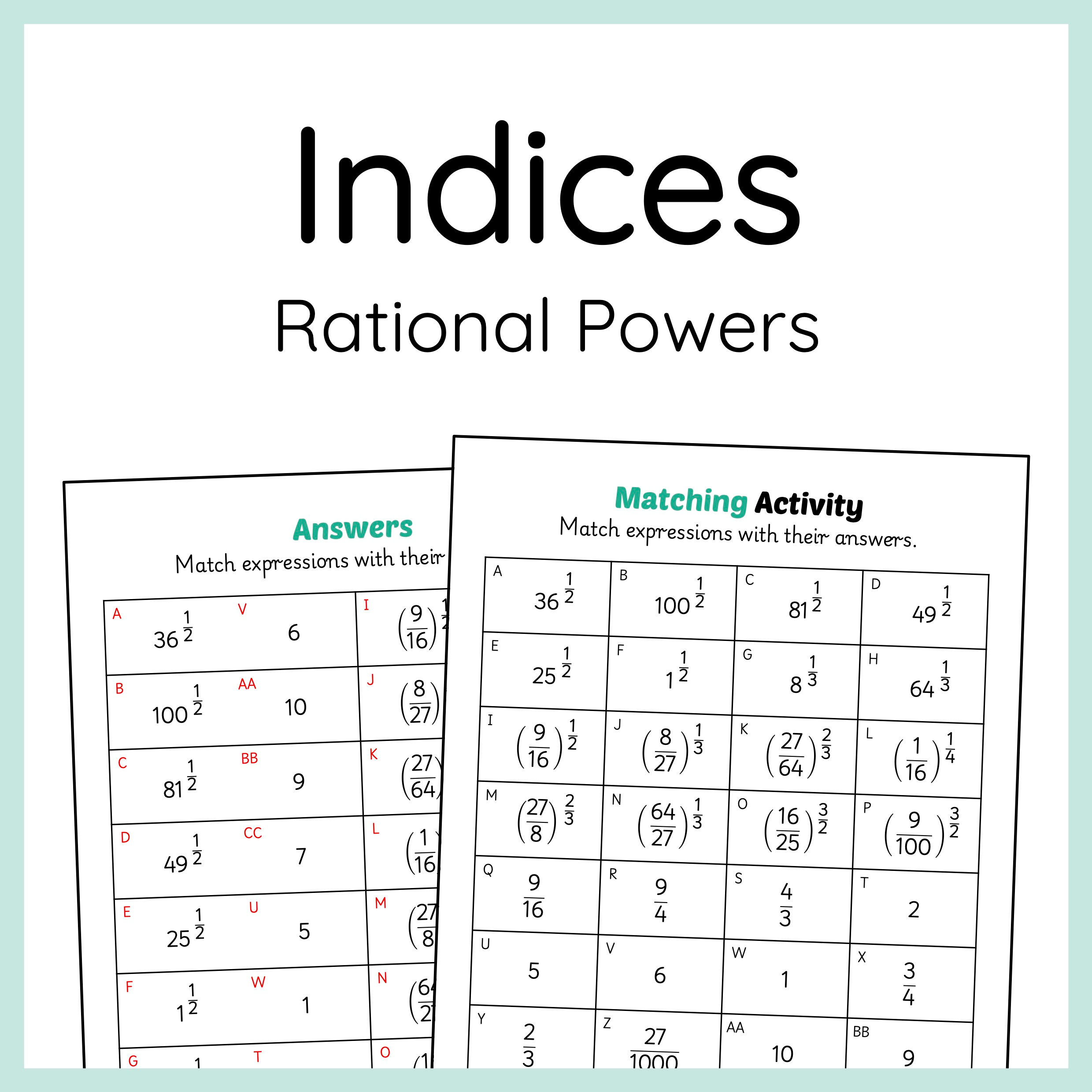 Rational Indices Matching Activity