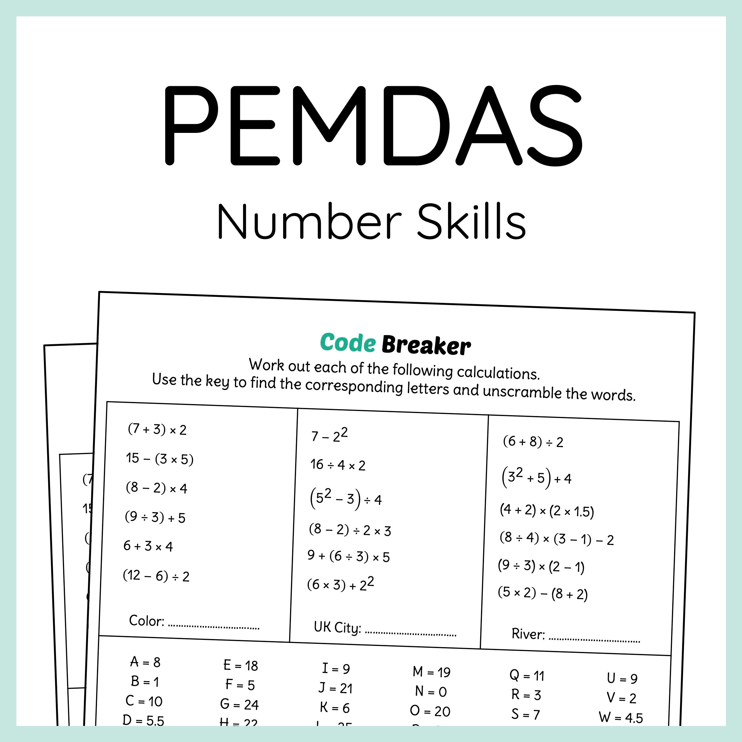Order of Operations Code Breaker