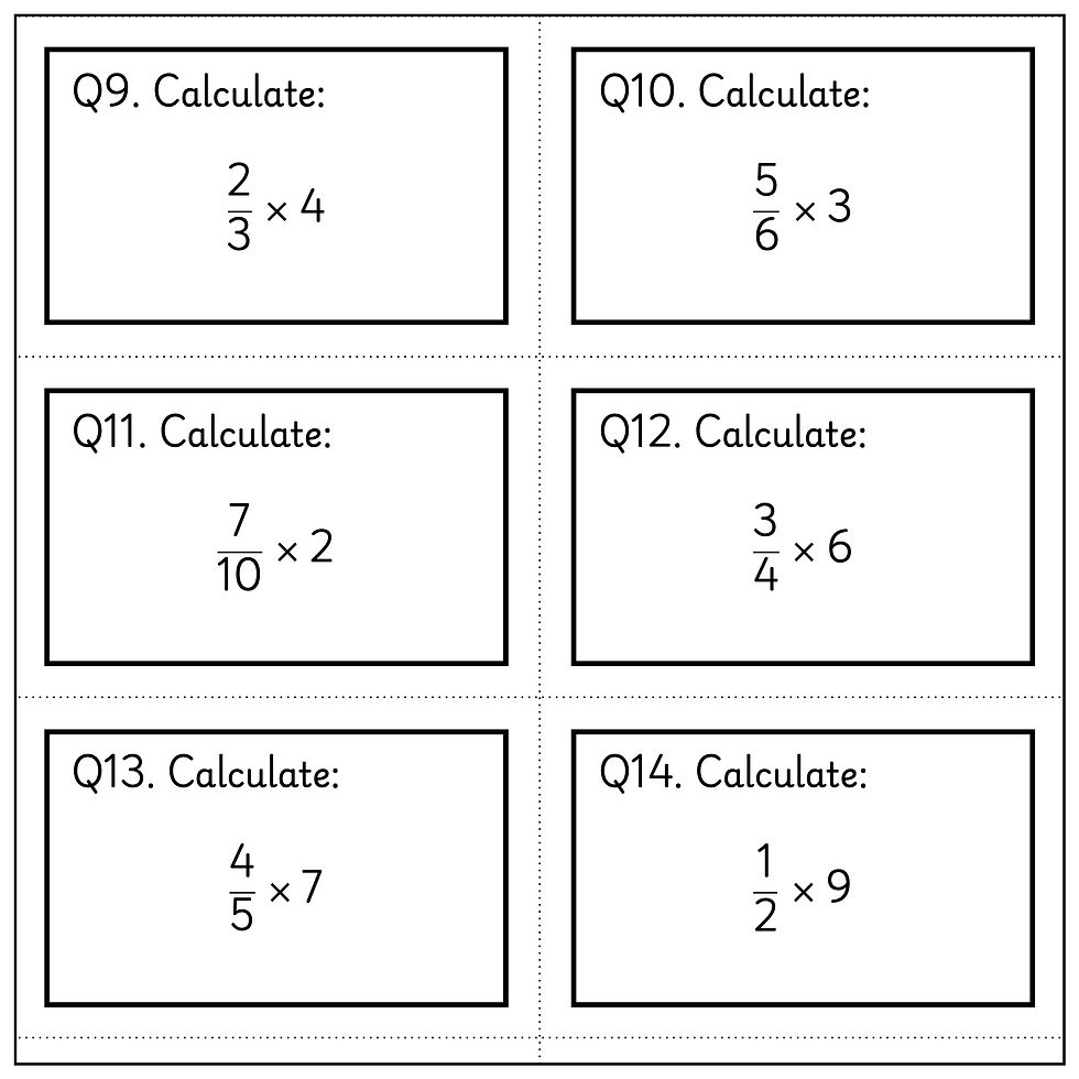 Thumbnail: Multiplying Fractions Bingo