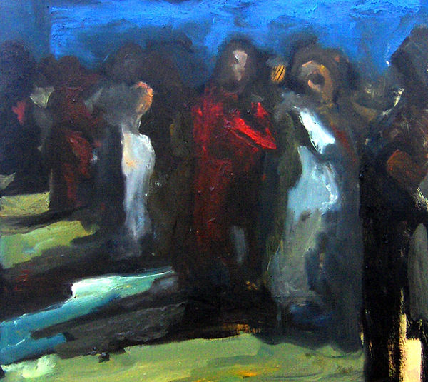 Daoud, Procession nocturne, huile sur toile, 120x120cm.jpg