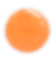 hormonelles Gleichgewicht in der Form einer orangenen, glatten Kugel