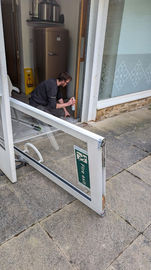 A door being repaired