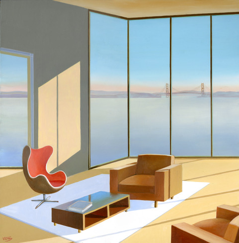 GOLDEN GATE AU LOINTAIN 80X80