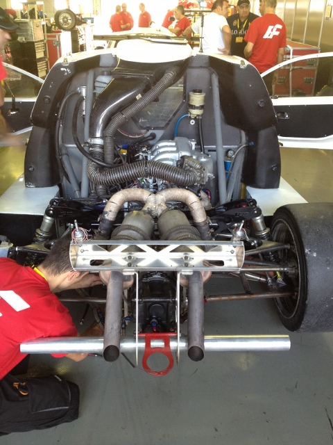 rear view of GC with V6 Nissan engin