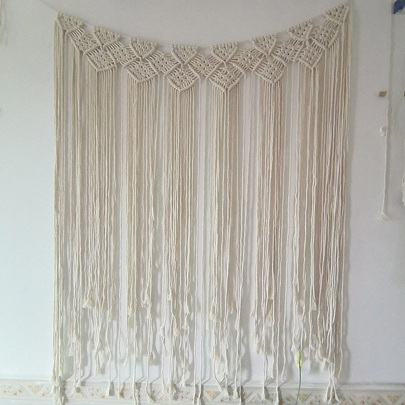 Nordic Hand-woven Tapestry Macrame Curtain 