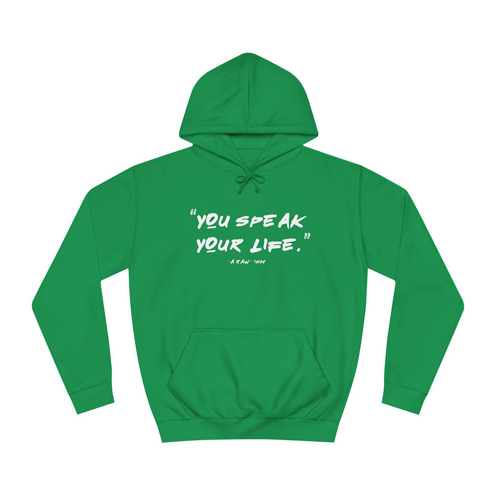 Thumbnail: You Speak Your Life, A Raw-ism - Hoodie