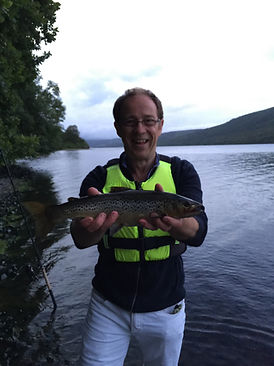 Brown trout caught in Coniston Water