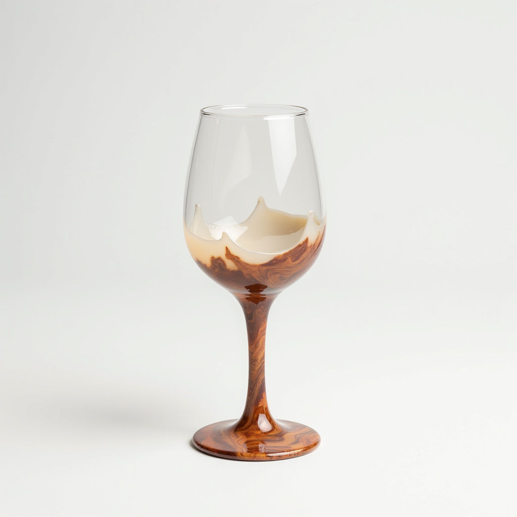 Marble Earth Wine Glass