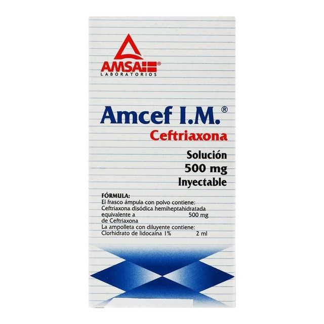 AMCEF I.M. Sol. Iny. c/1 FCO. AMP. 500 MG/2 ML.