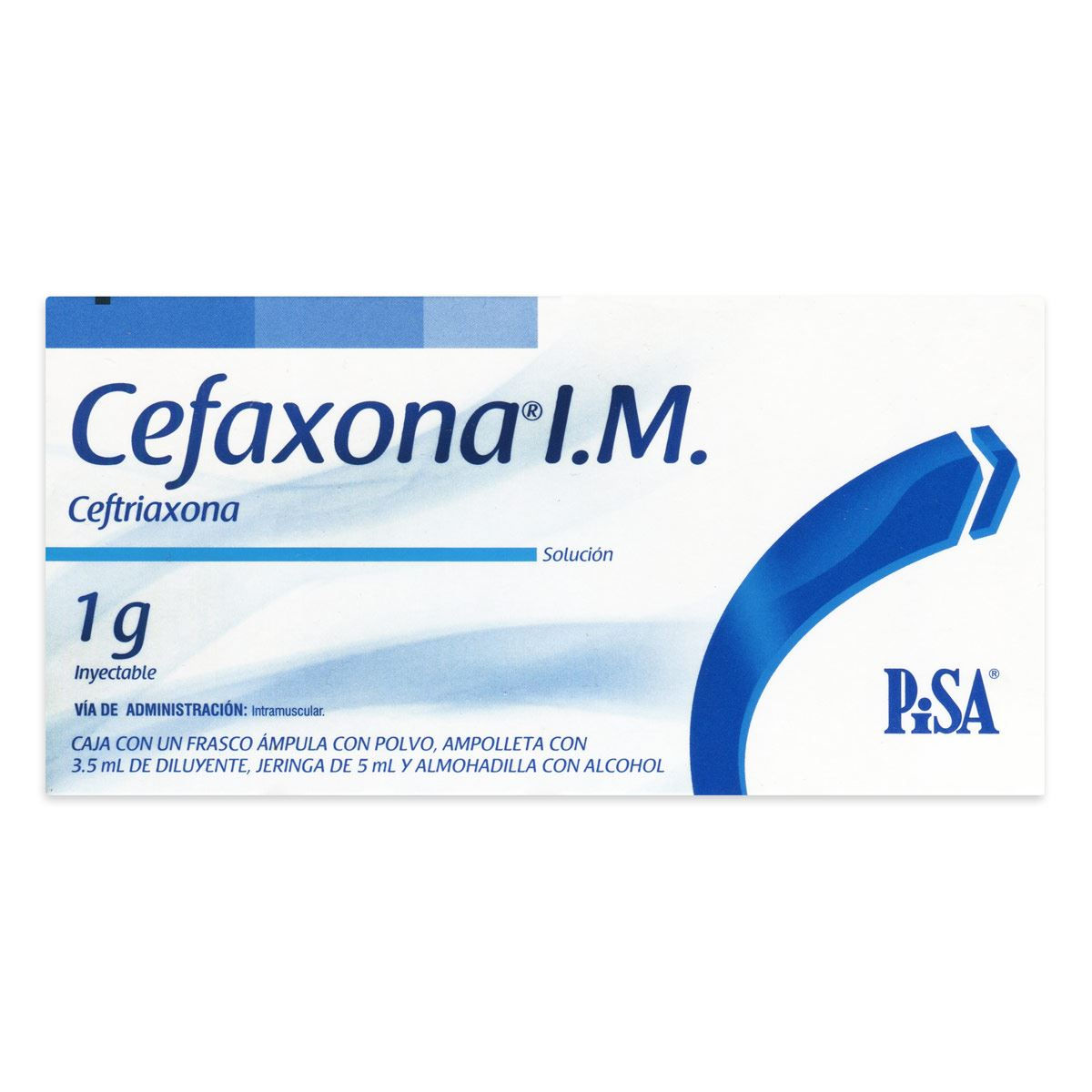 CEFAXONA I.M. Sol. Iny. c/1 FCO. AMP. 1 G/3.5 ML.