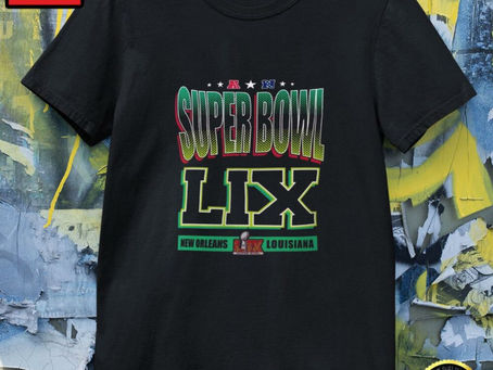 NFL Super Bowl LIX New Orleans Louisiana Unisex T Shirt Black Color