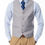 Thumbnail: Grey single breast waistcoat - front view