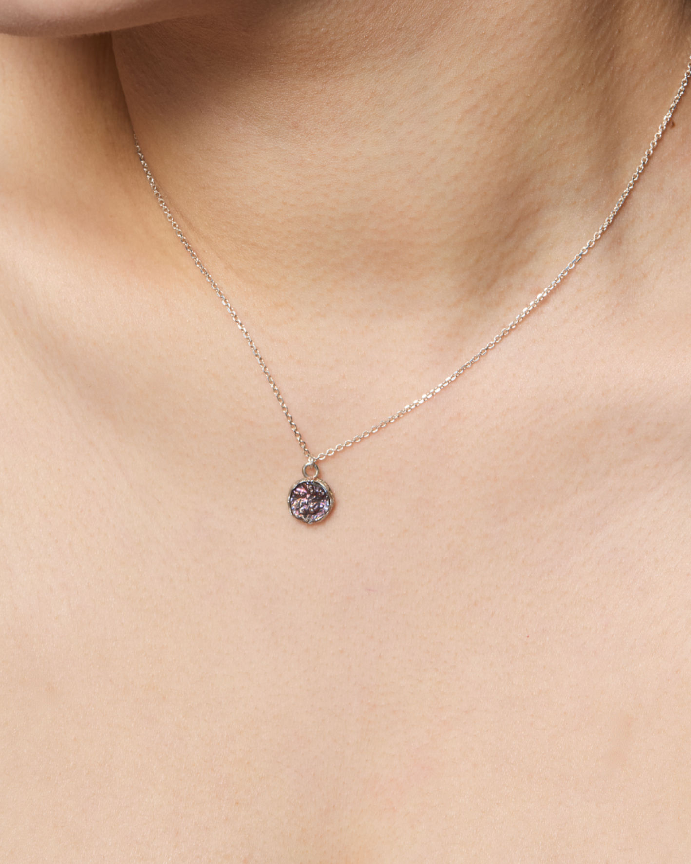 Mini Round Bismuth Necklace