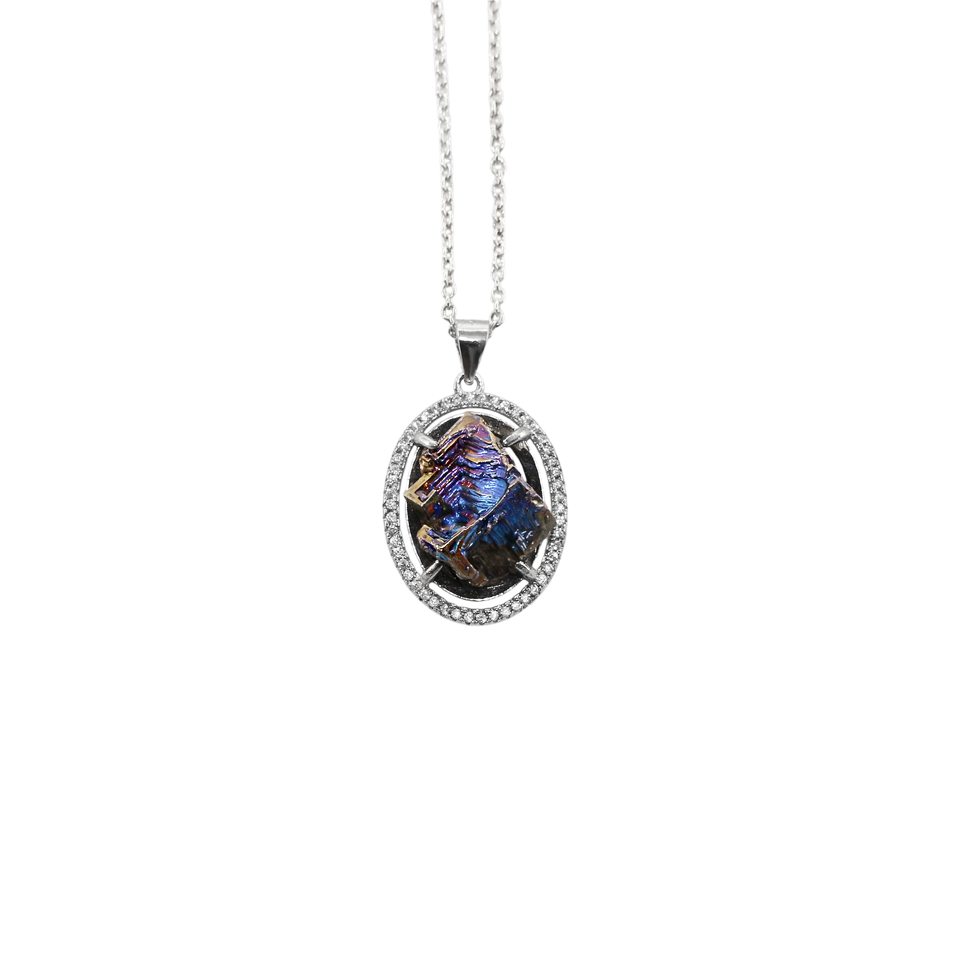 Oval Bismuth Zircon Necklace NC1318-1/1