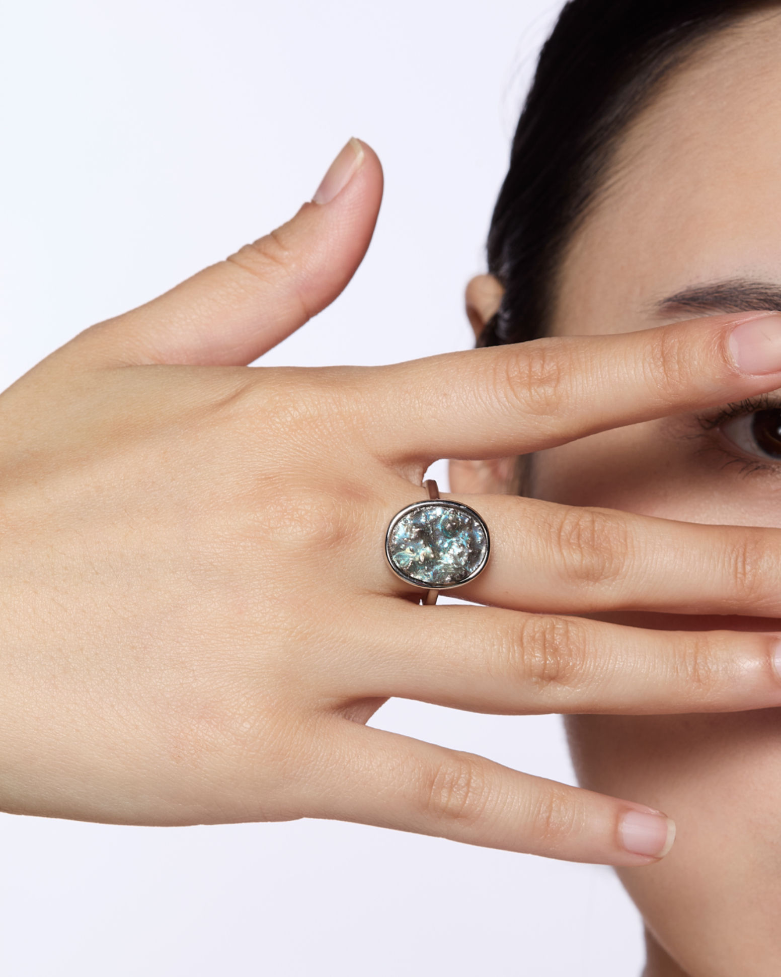 Medium Oval Bismuth Ring