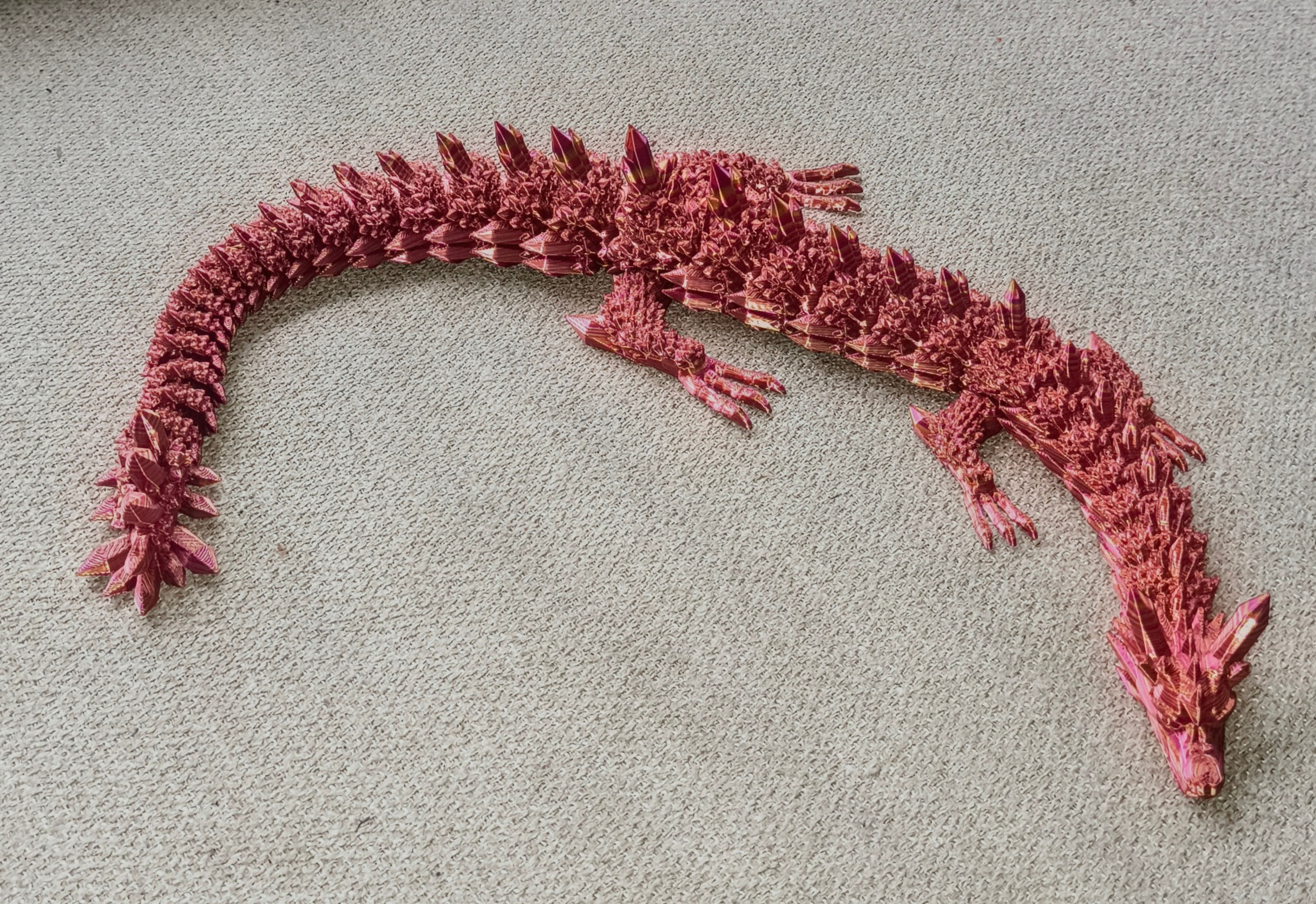 3D Printed Multi-colored Dragon
