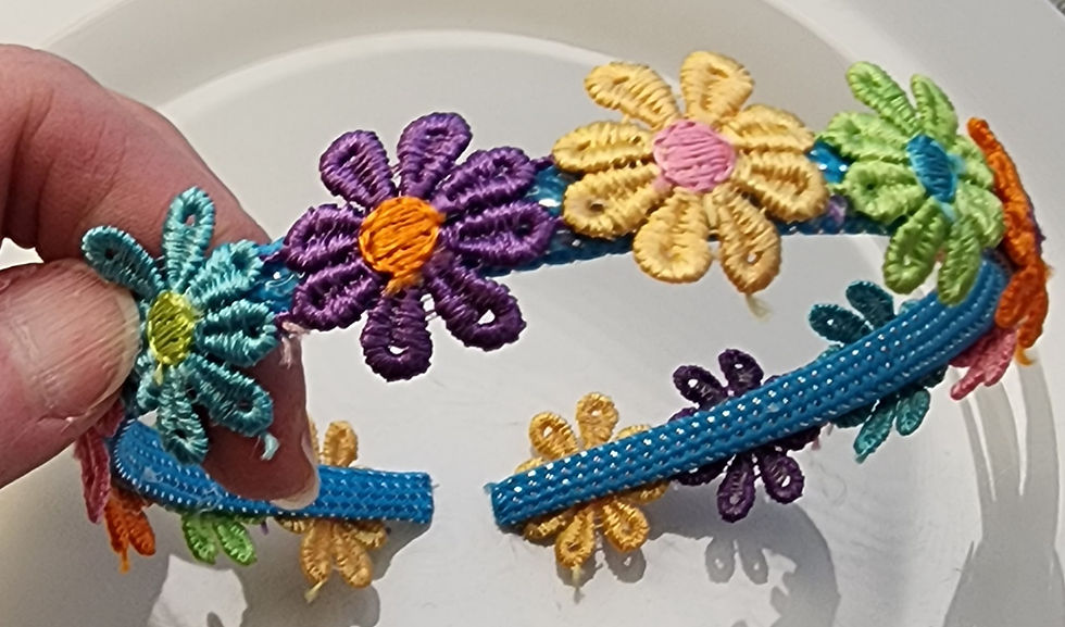 Colorful flower power headband