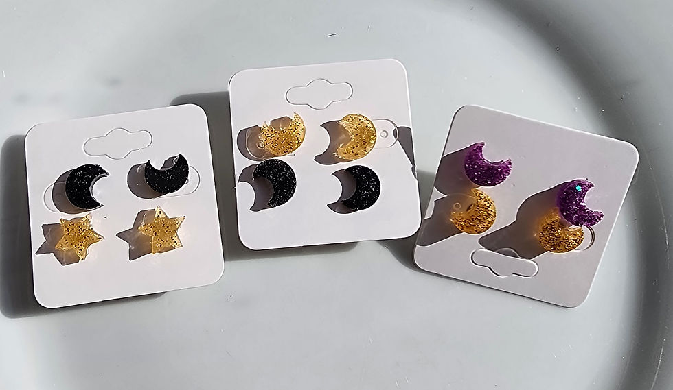 Celestial Resin Stud Earring Sets
