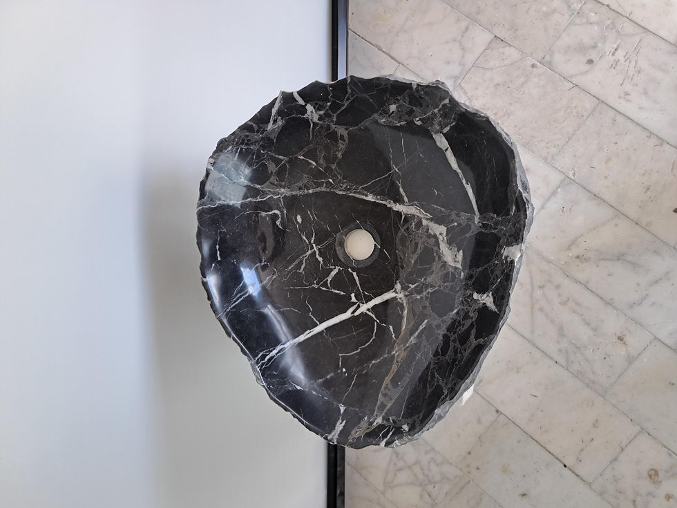 Küçük resim: Handmade Alexandrette Black Marble Vessel Sink