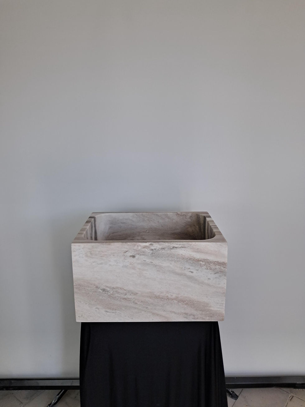 Küçük resim: Pallissandro Marble Rectangular Sink, Luxury Bathroom Basin, Natural Stone Washb