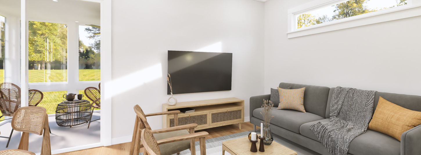 Bright living room with natural light