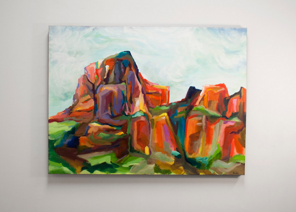 colorful landscape painting danika ostrowski