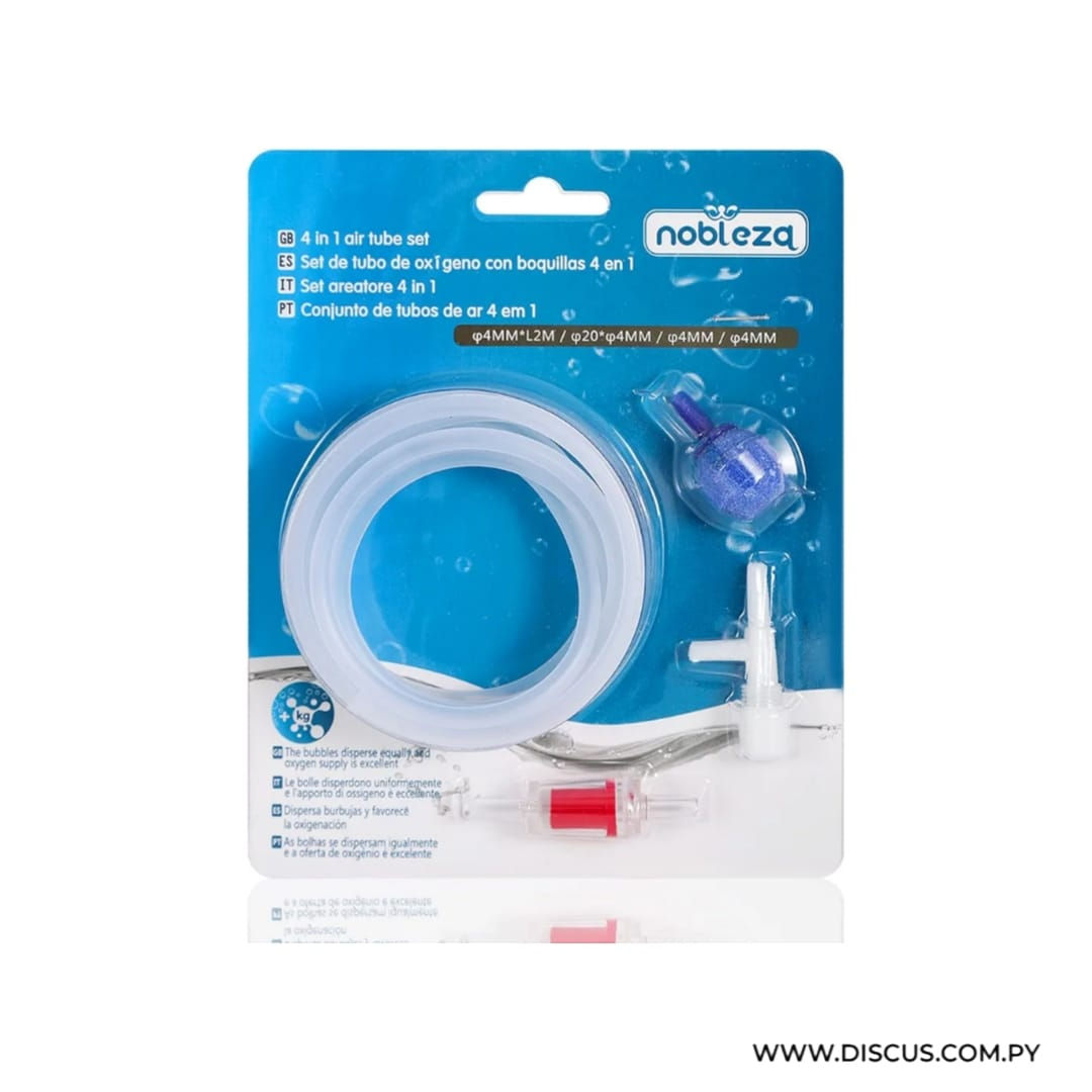 Set de tubo de oxígeno con boquillas 4 en 1