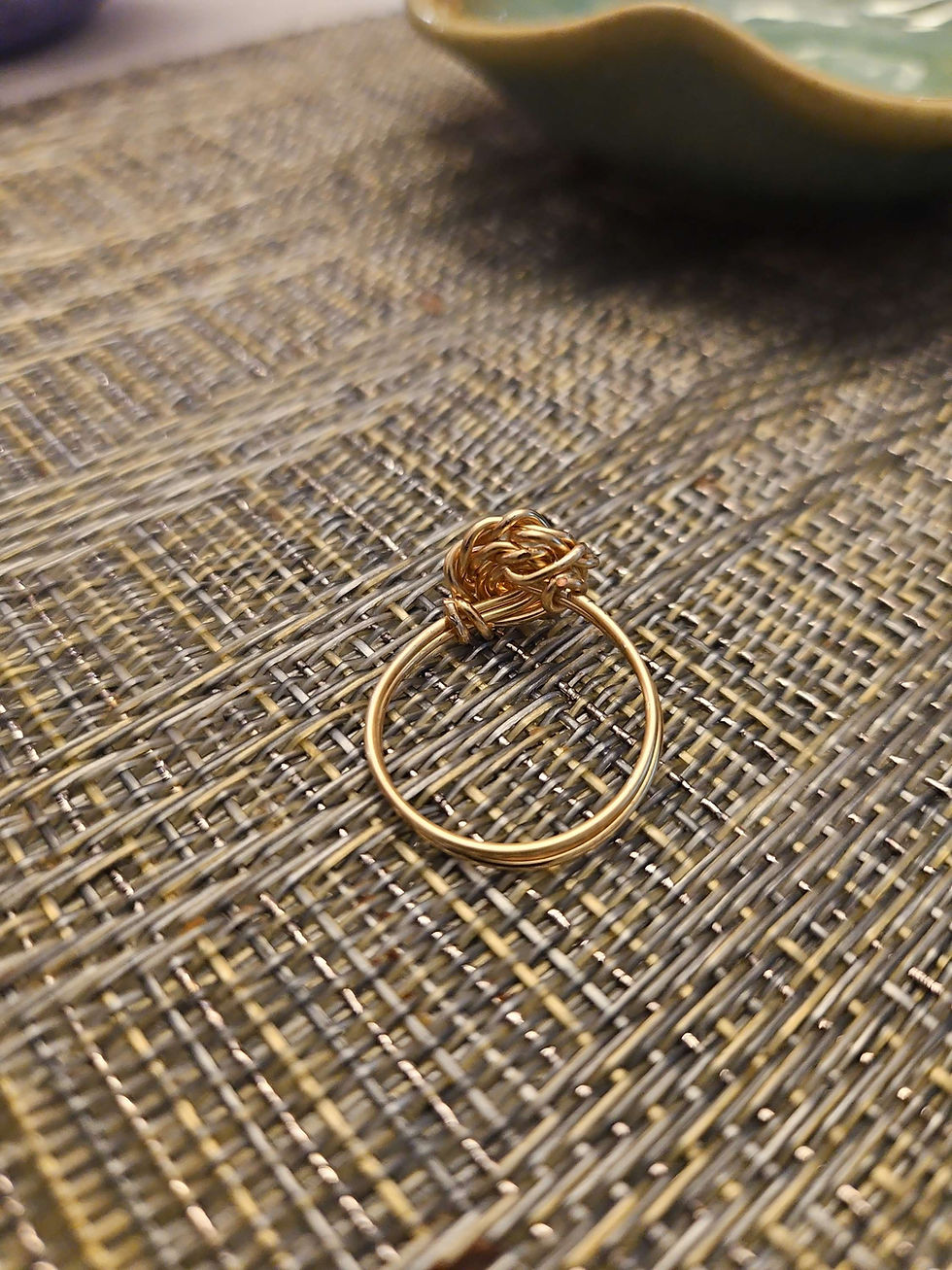Thumbnail: Modern Statement Wire Rose Ring