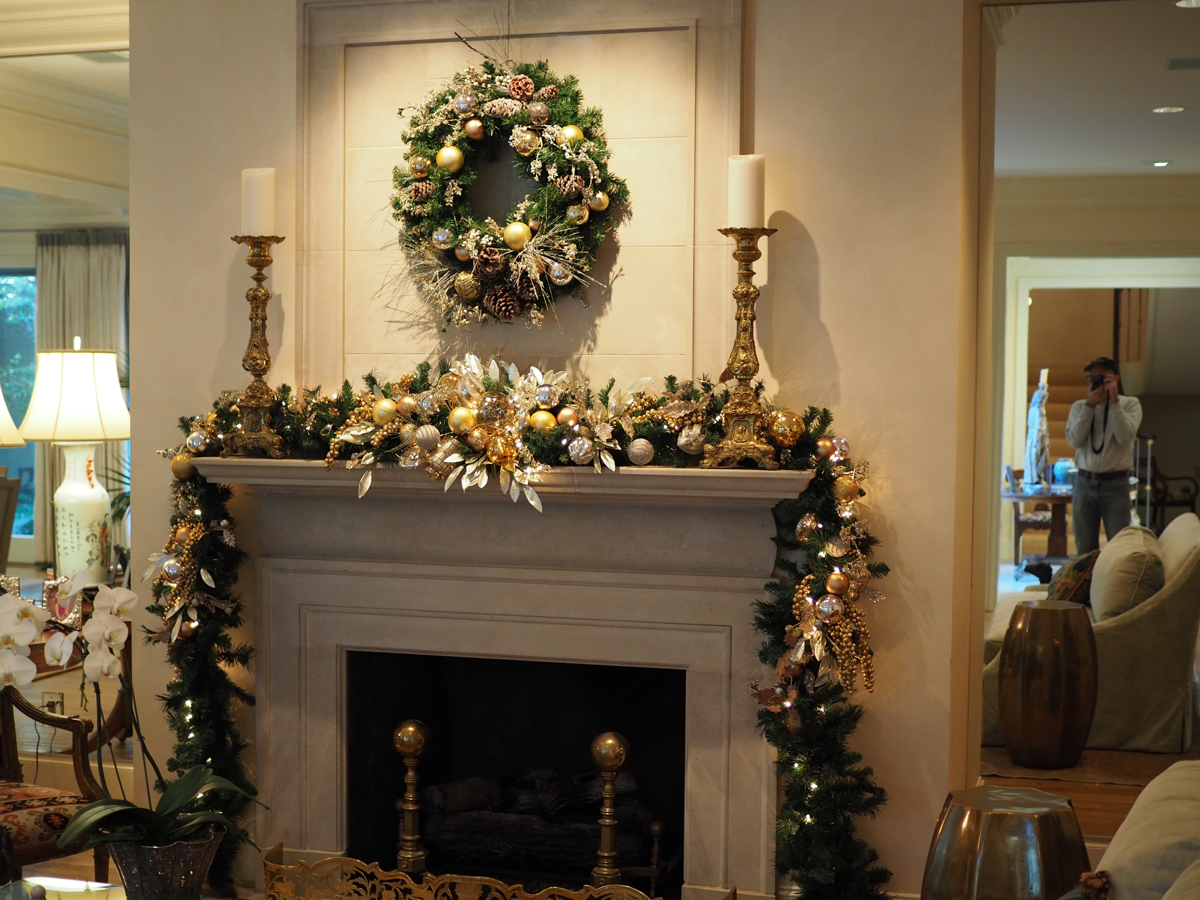 Wreath and Mantle Piece