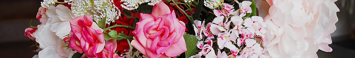 Mixed faux floral bouquet