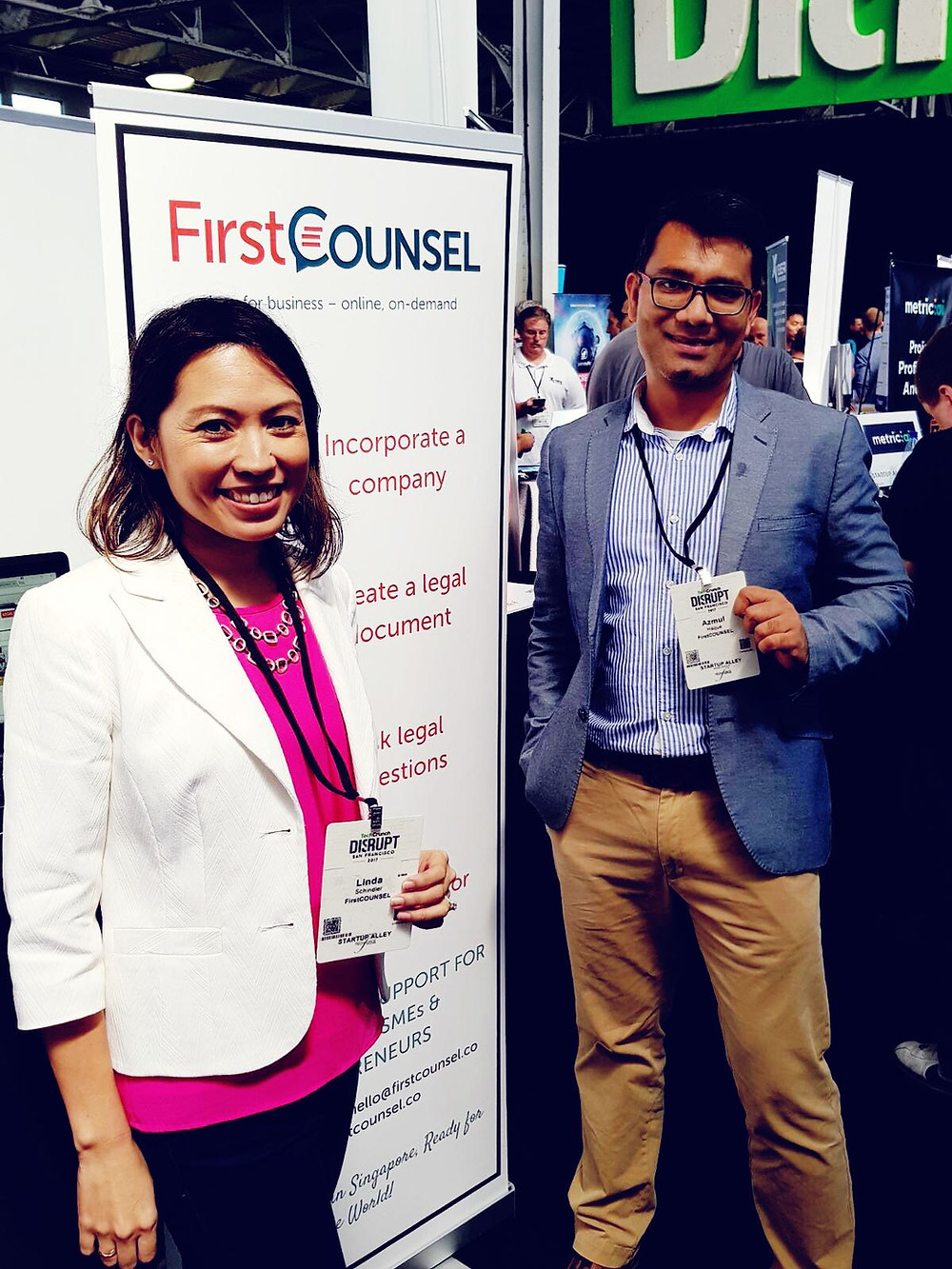 Azmul and Linda at TechCrunch Disrupt 2017!