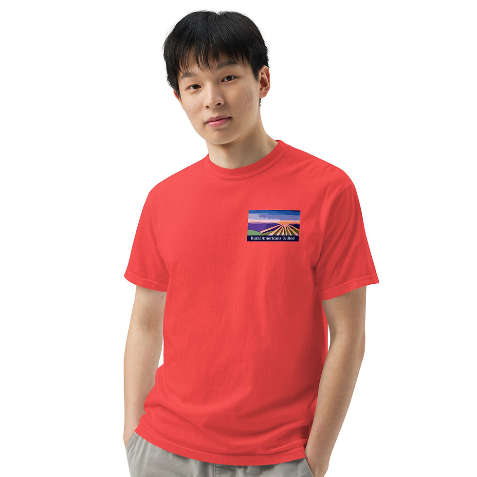 Thumbnail: Rural Americans United Logo Unisex garment-dyed heavyweight t-shirt