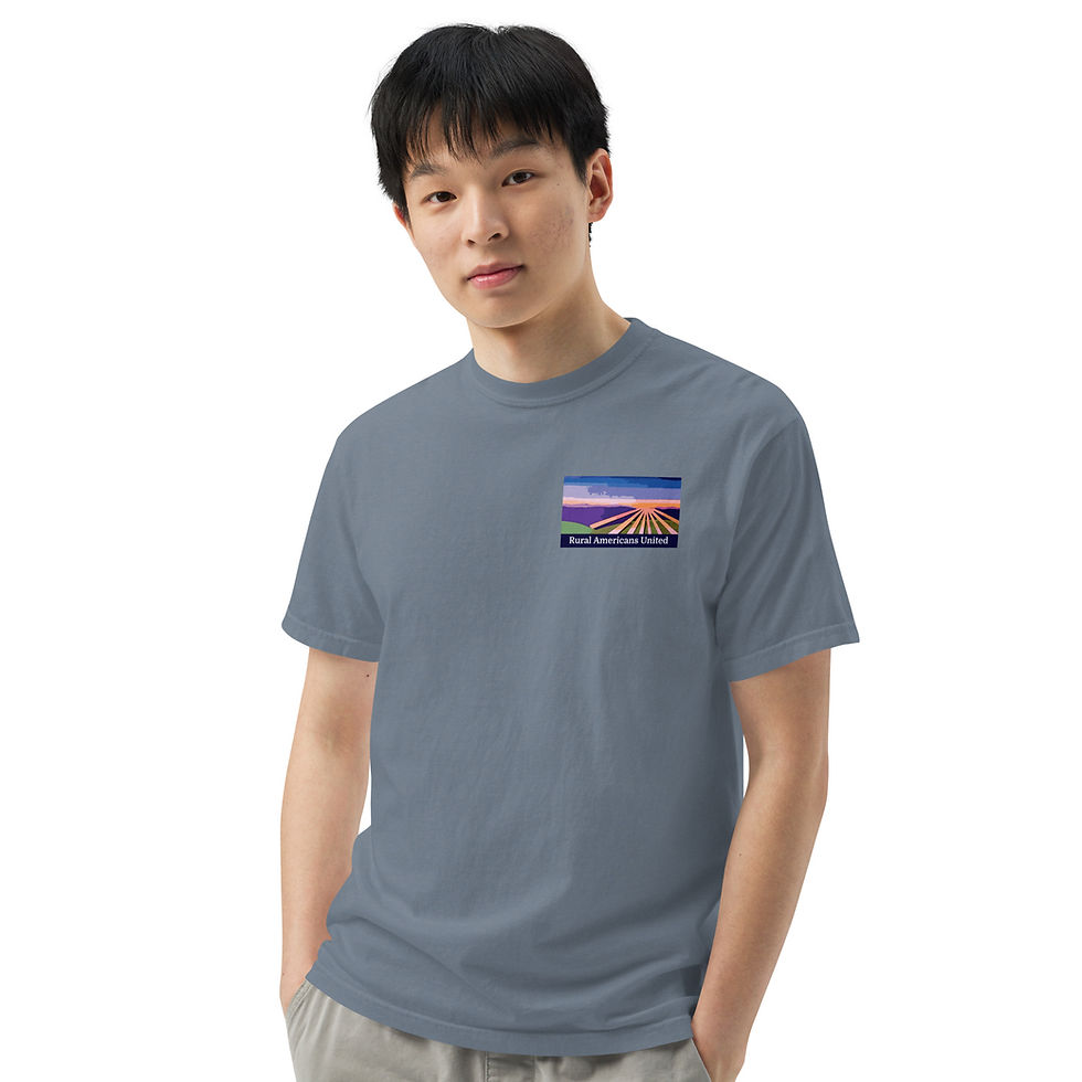 Thumbnail: Rural Americans United Logo Unisex garment-dyed heavyweight t-shirt