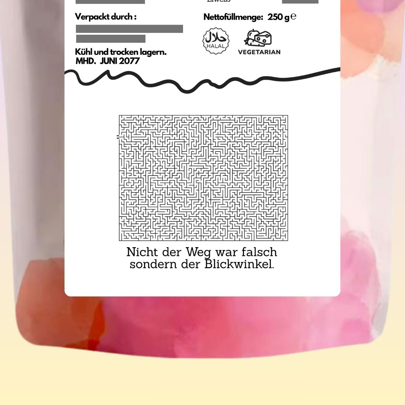 Labyrinth mit Zitat (Weisheit)