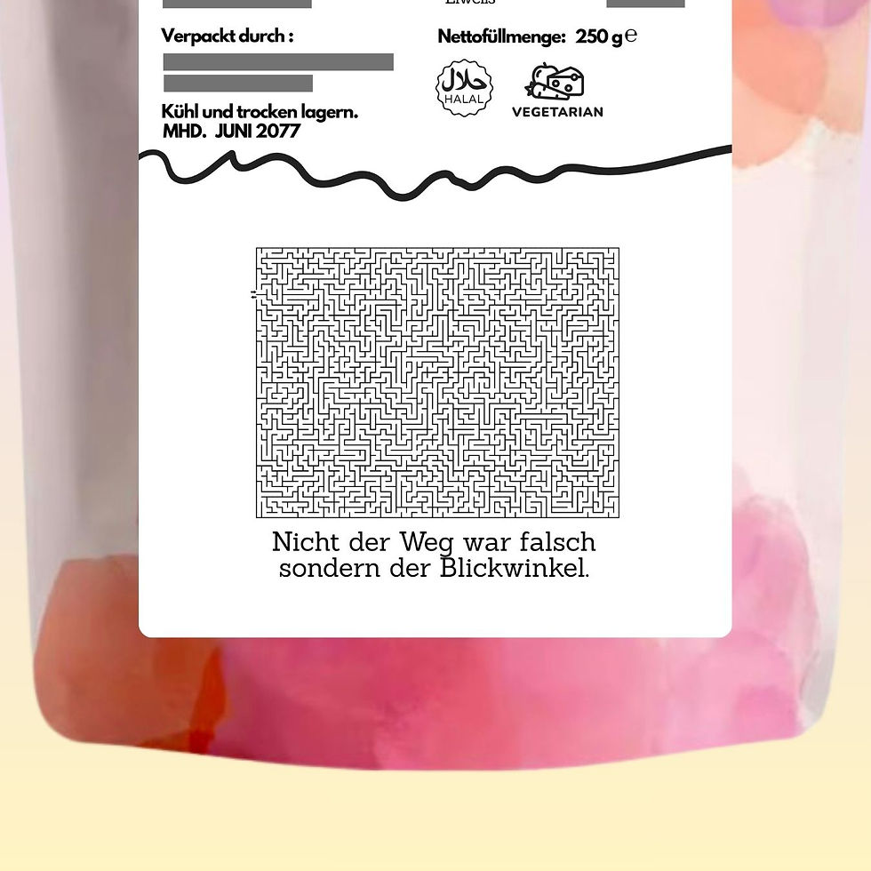 Labyrinth mit Zitat (Weisheit)