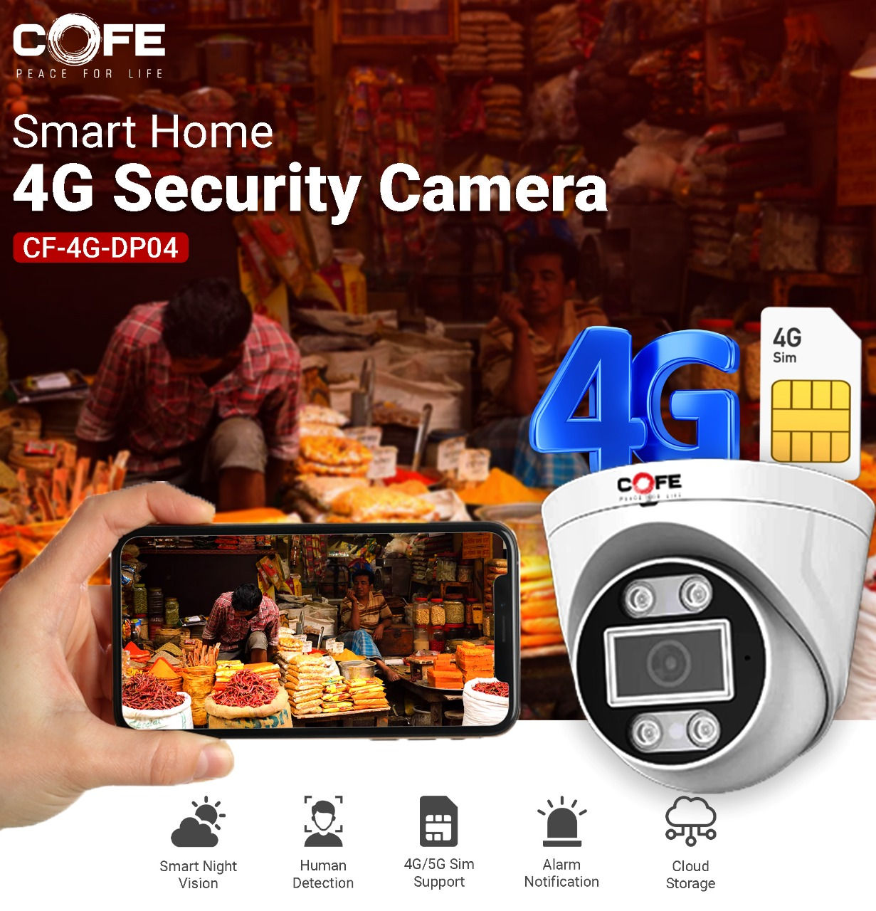 4G Smart Security DOME Camera