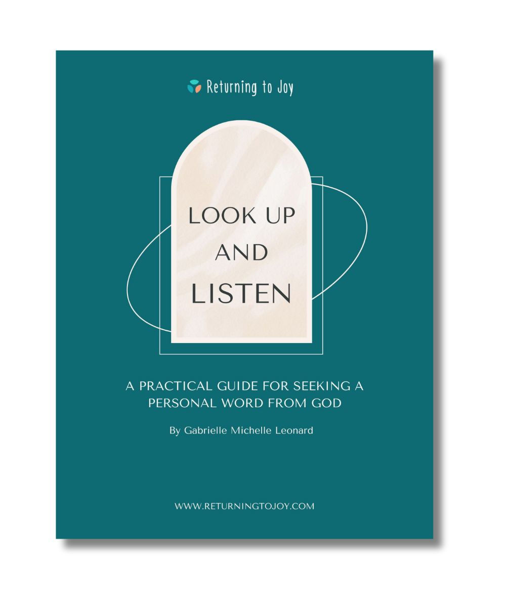 Green Cover Photo with title Look Up and Listen Guide