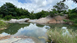 Stream bordering the west side