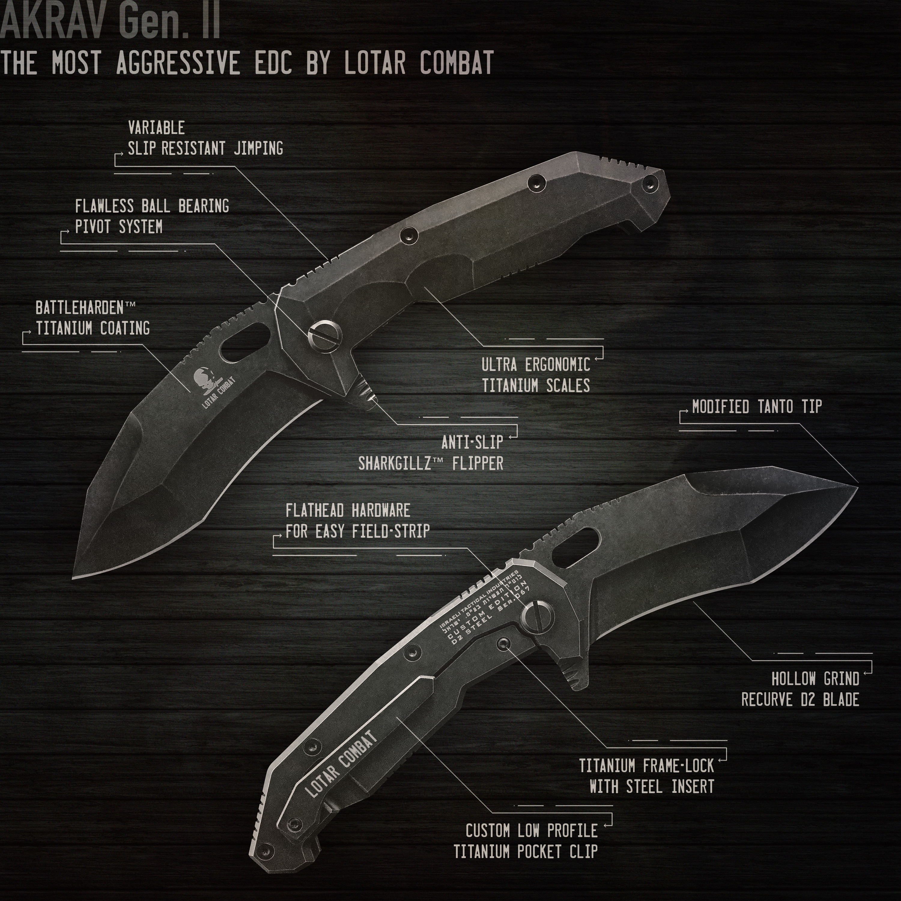 LOTAR Combat Badass Israeli Tactical Knives Israel Los Angeles