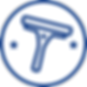 Blue on white cleaning tool