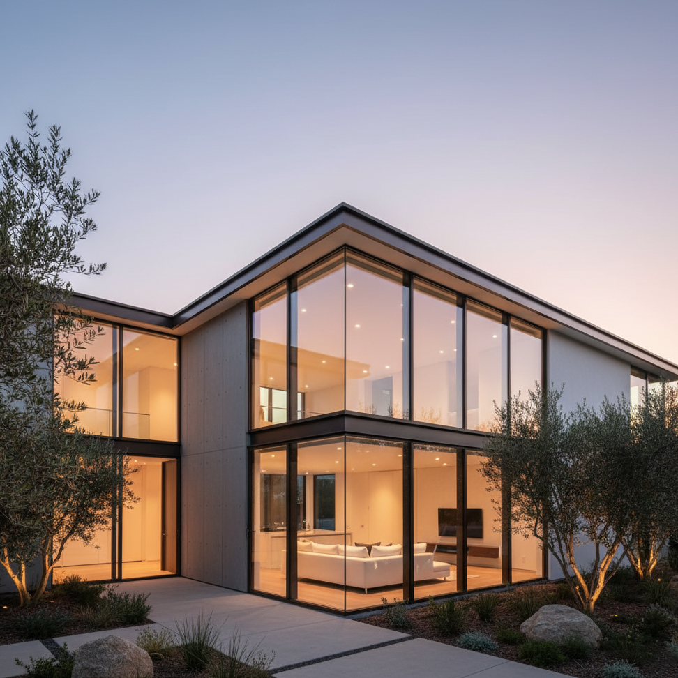 Dramatic floor-to-ceiling corner windows to flood homes with natural light and create an open, airy feeling.