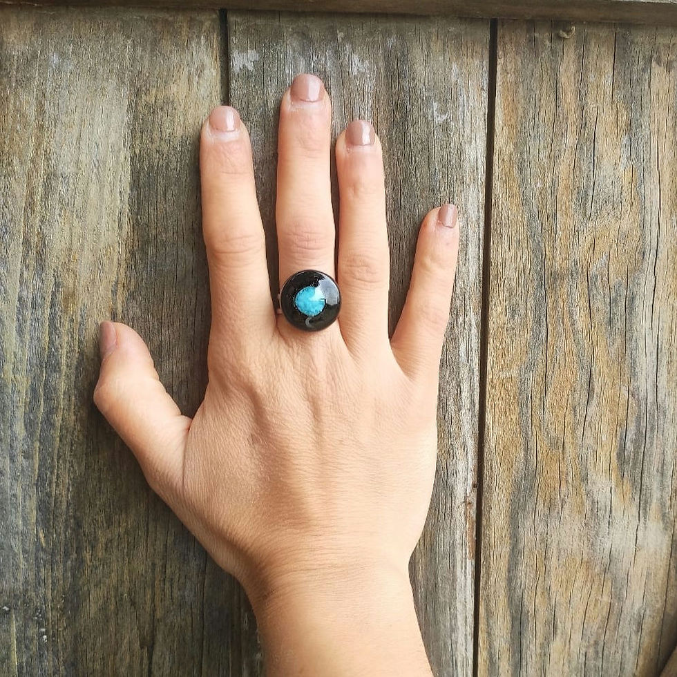 Miniatura: Bague ronde Moon Blue