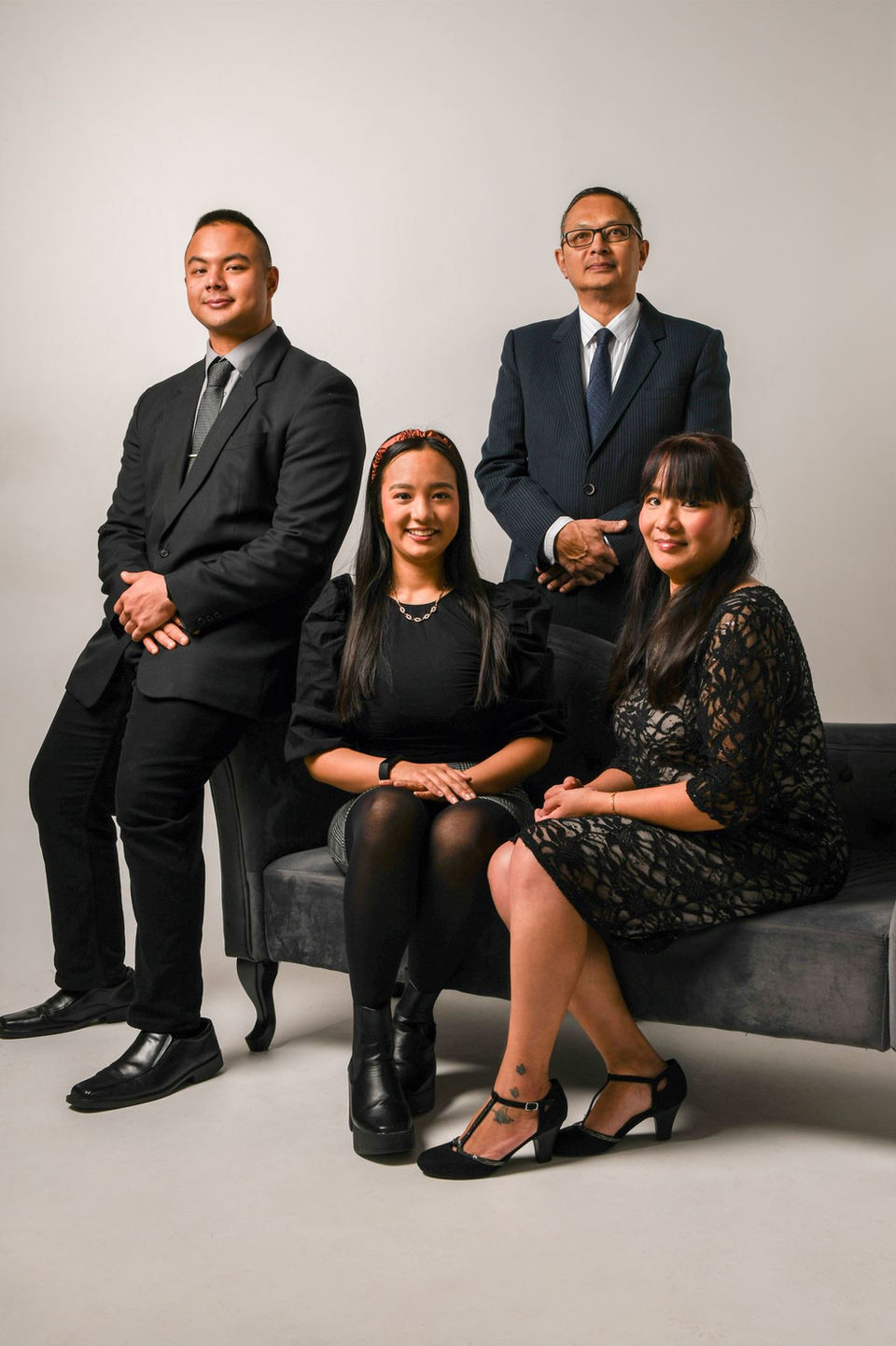 Professional group portrait of family in Kent photography studio