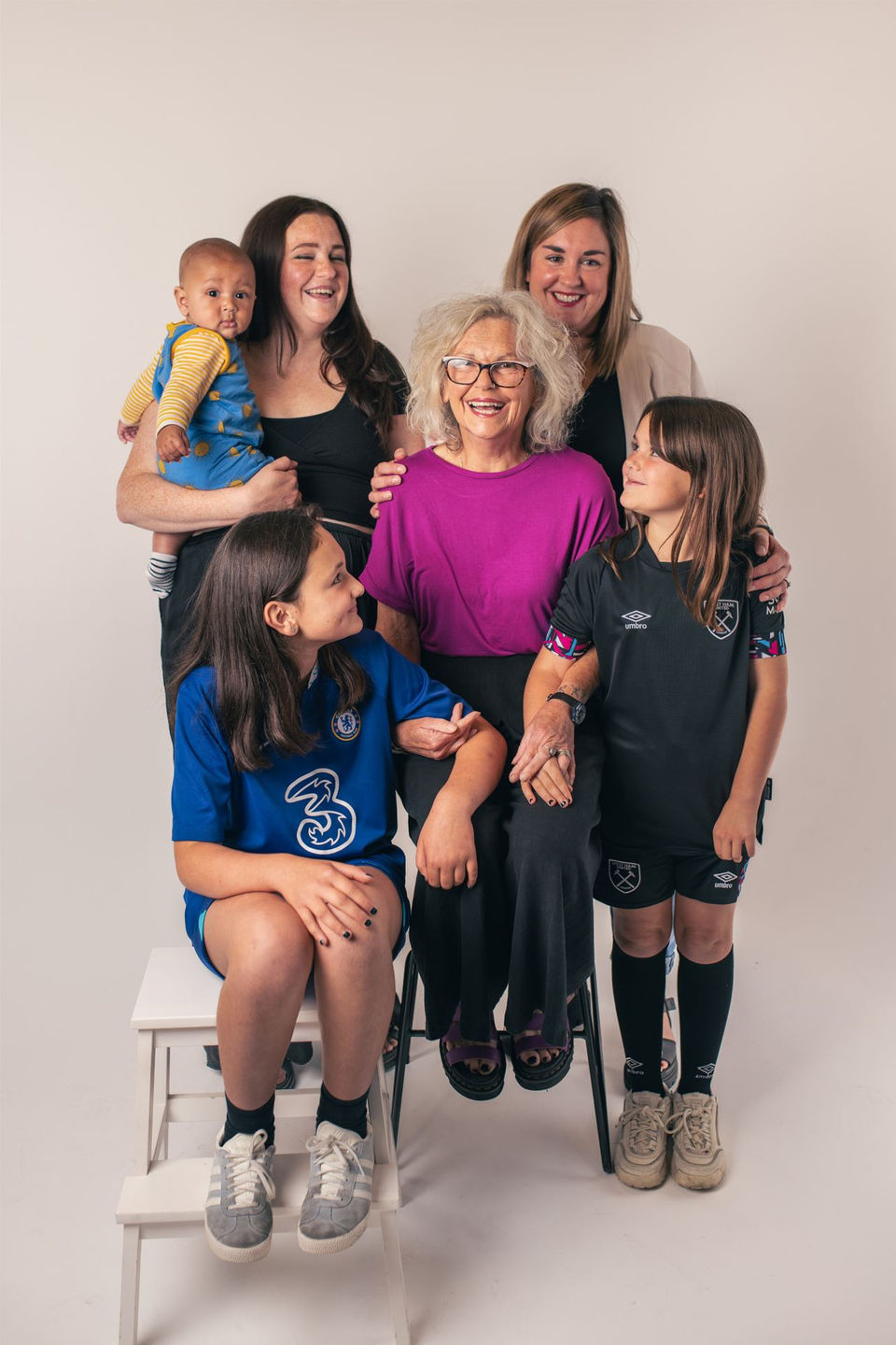 Large family group portrait taken by Dover Media Group in Kent