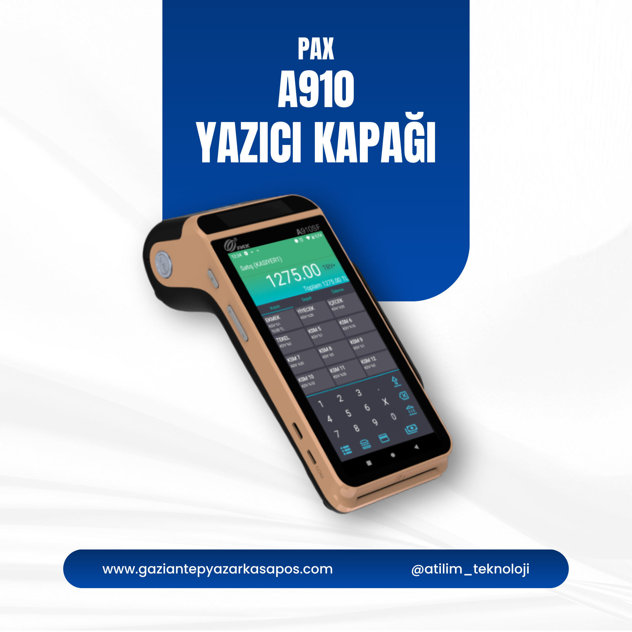 Pax A910 - Yazıcı Kapağı