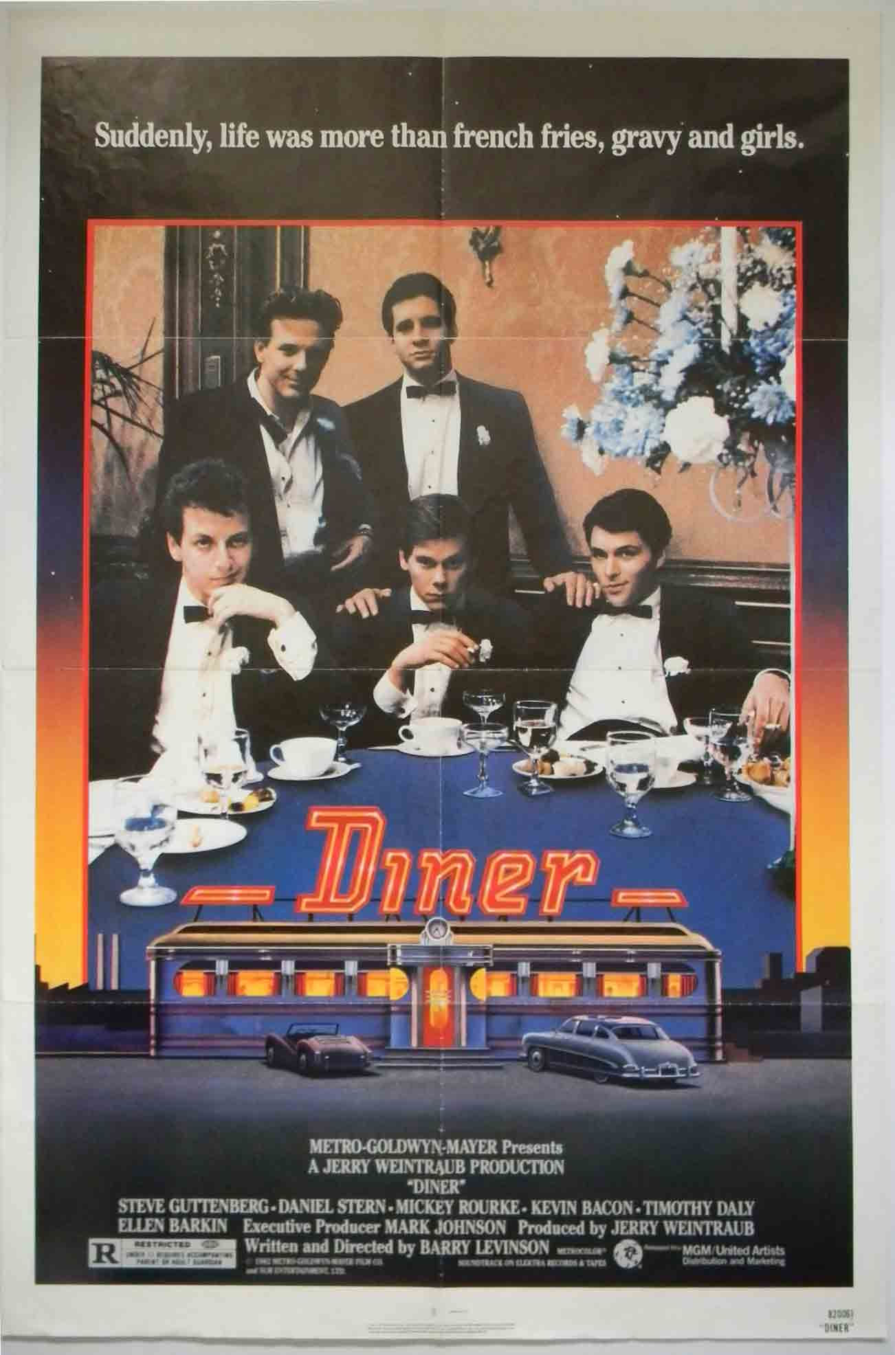 Diner 1982 cult classic original movie poster