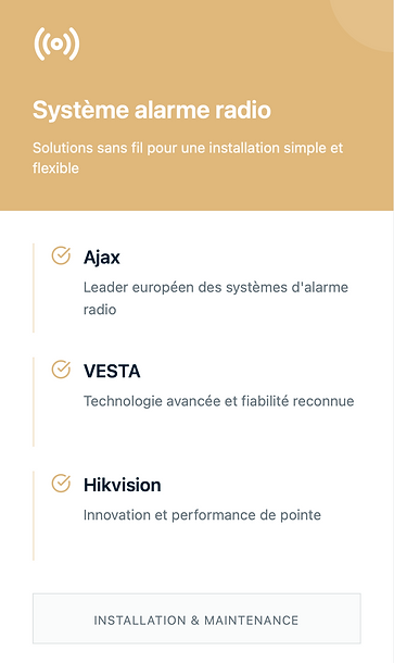 Systeme Alarme Radio