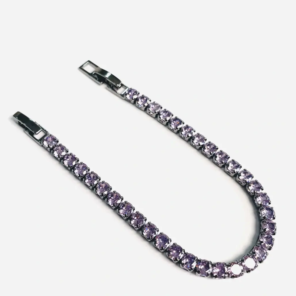 PULSEIRA RIVIERA 4 GARRAS - RÓDIO NEGRO/AMETISTA