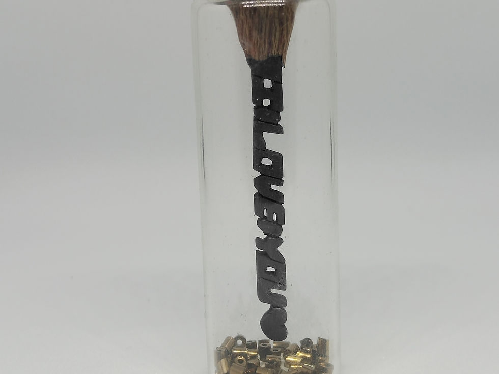 Thumbnail: Glass Gift Bottle I LOVE YOU Graphite