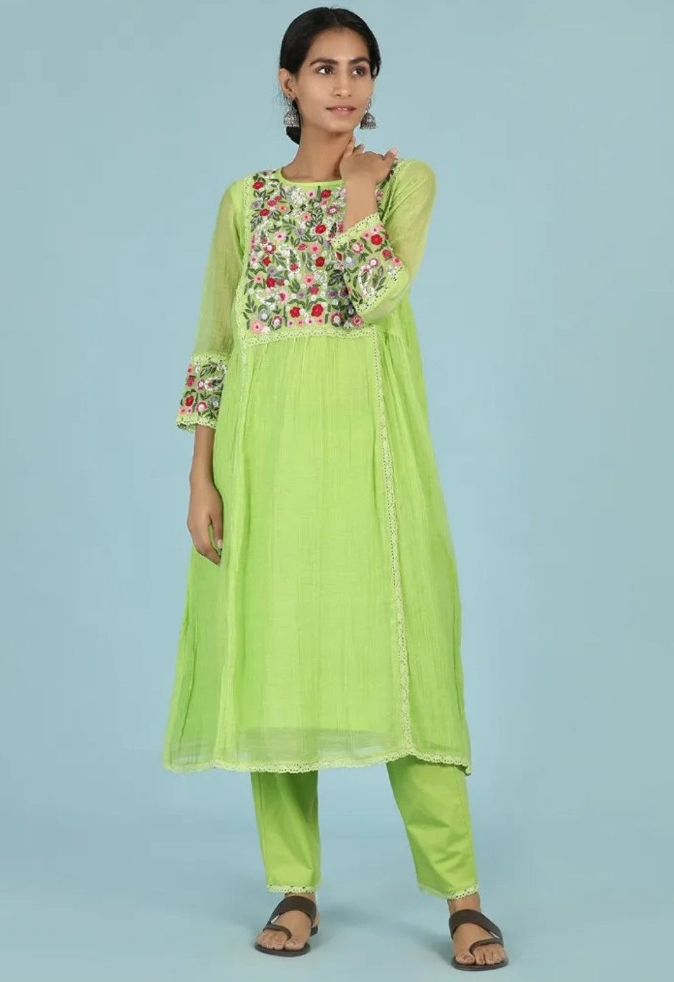 Thumbnail: Lime green bouvardia dress